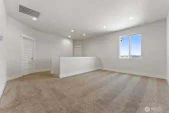 Upstairs living area