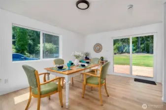 Very large dining area.