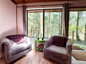 Large windows invite the outside in