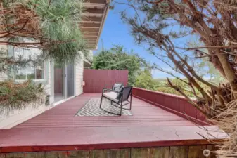Deck off family room