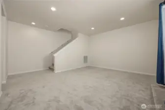 You can really see there is a lot of space here in this lower level bonus room.