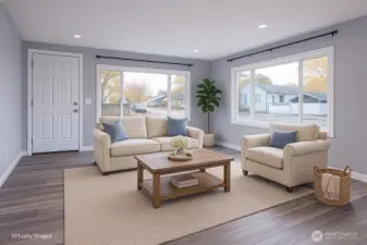Upstairs Living Area- Virtually Staged