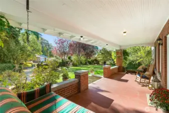 Imagine warm summer evenings spent on the huge covered front porch, taking in the peaceful views of the surrounding gardens. Swings and rockers will beckon you to relax and enjoy time with loved ones.