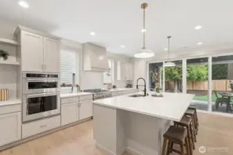 Duel KitchenAid Ovens and Gas Range