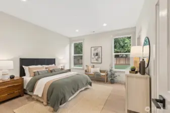 Main Floor Junior Suite with Walk In Closet and 3/4 Bathroom