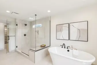 Soaking Tub & Huge Walk in Shower