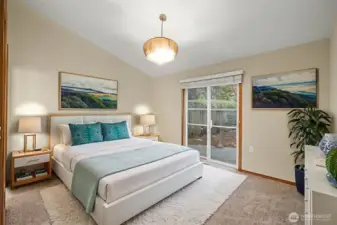 Virtually Staged Primary Bedroom