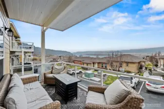 Enjoy morning coffee and happy hour sunsets from the great room deck.