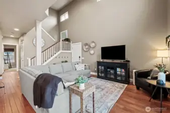 Looking back from the deck.  Note the engineered hardwood flooring.