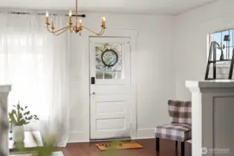 Front entry open to living room