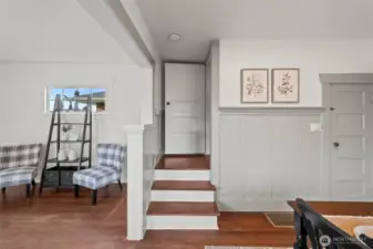 Staircase leading to second story