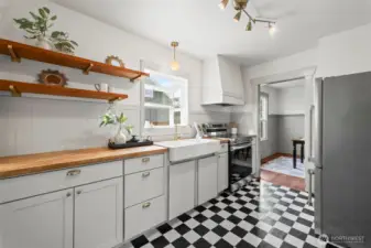 Updated kitchen with stainless appliances