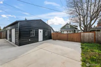 New massive detached two car garage/shop