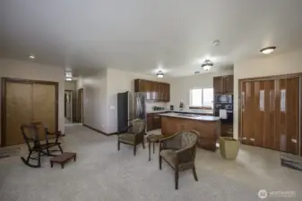 Apartment living space plus kitchen