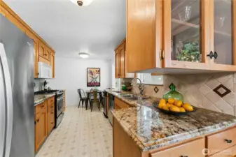Updated Galley Kitchen With Breakfast Nook