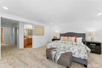 Spacious Primary Bedroom Big Enough to Handle Any King Bed