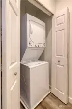 In-unit washer and dryer.