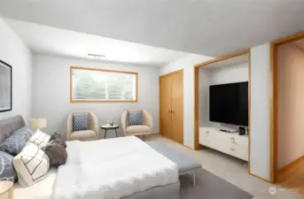 Virtual Staged Downstairs Adjoining Bedroom