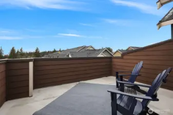 Private rooftop terrace offering panoramic views.
