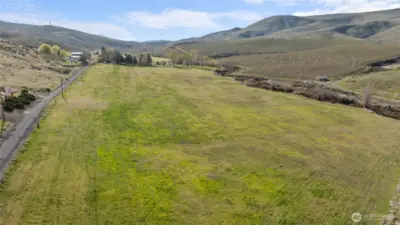 Main field with Burbank Creek at the boarder