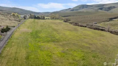 Main field with Burbank Creek at the boarder