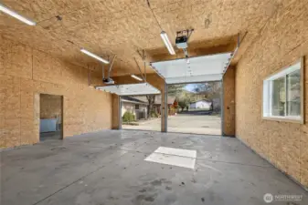 Garage/shop with side room.  Access to the pasture and shelter barns.