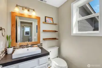 Lower level half bath