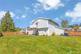 Huge, level backyard