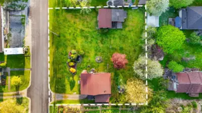 An aerial view of the property.