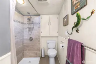 Spacious walk-in shower!