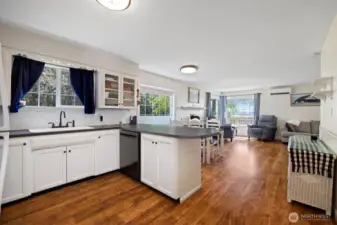 Open main floor layout makes it easy to connect from kitchen to dining, living, and bonus rooms.