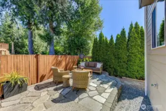 Backyard sitting area