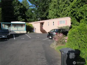 PARKING FOR 2 CARS ARE IN FRONT OF HOME AND GUEST PARKING SPOT IS ALSO IN CUL-DE-SAC AREA THAT HOME IS IN.