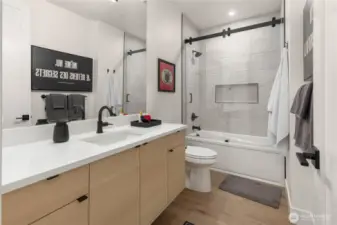 2nd full bath on upper level.