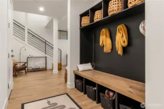 Mudroom off the garage.