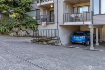 Covered Parking steps from secured entrance