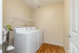 Utility room on the main floor