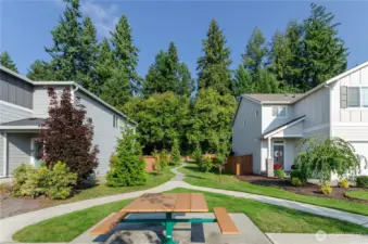 Picnic area adds a little extra space between neighbors