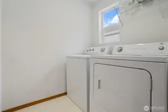 Upstairs Laundry Room.  Washer and Dryer Stay