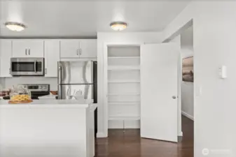 Full pantry! A rarity in Seattle condos.
