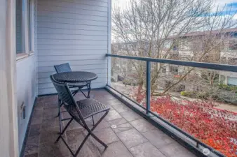 Private, covered balcony off Great Room