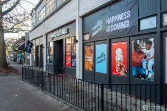 Just across Central Way are many shops and eateries.