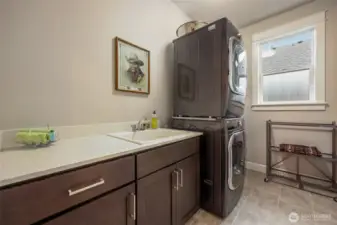 Utility Room includes the front loading washer & dryer- pedestals in the garage too!