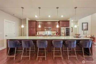 Beautiful, spacious & clean lines, GROOVY Barstools can stay if you choose.