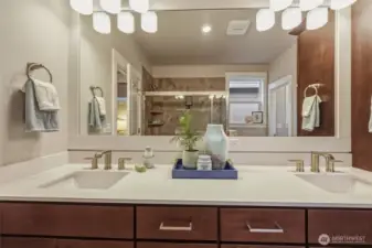 Storage galore- cabinets & walk in closet