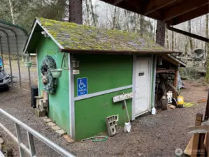 Washer and dryer shed