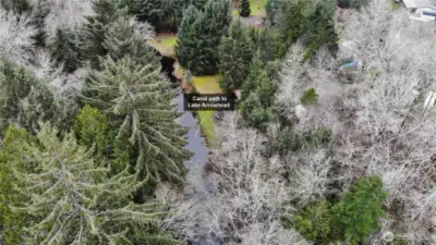 Canal waterway to Lake Arrowhead