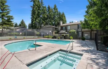 Pool and hot tub for summertime fun!