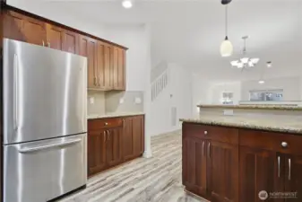 Kitchen with lots of counter space and cabinets