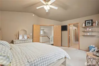 Primary oasis with French doors and en-suite.